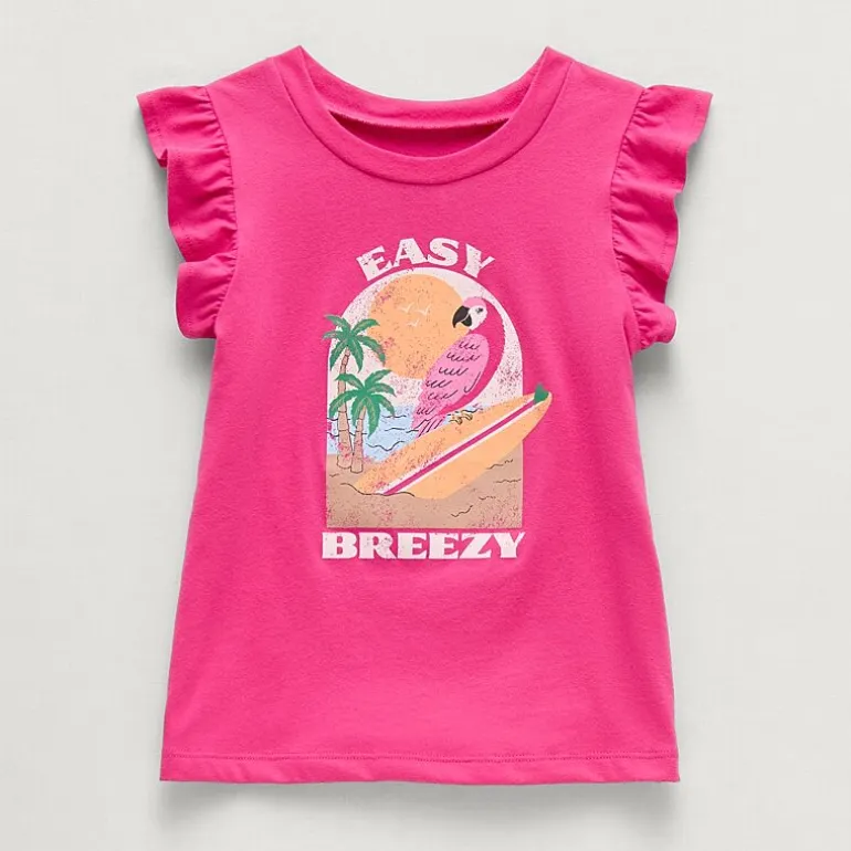 Thereabouts Little Girls Round Neck Short Sleeve T-Shirt