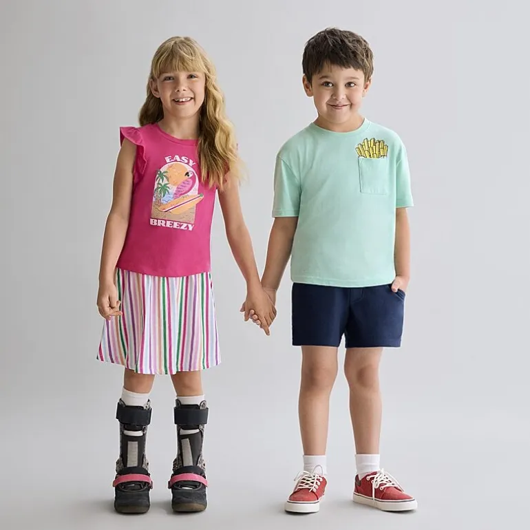 Thereabouts Little Girls Round Neck Short Sleeve T-Shirt