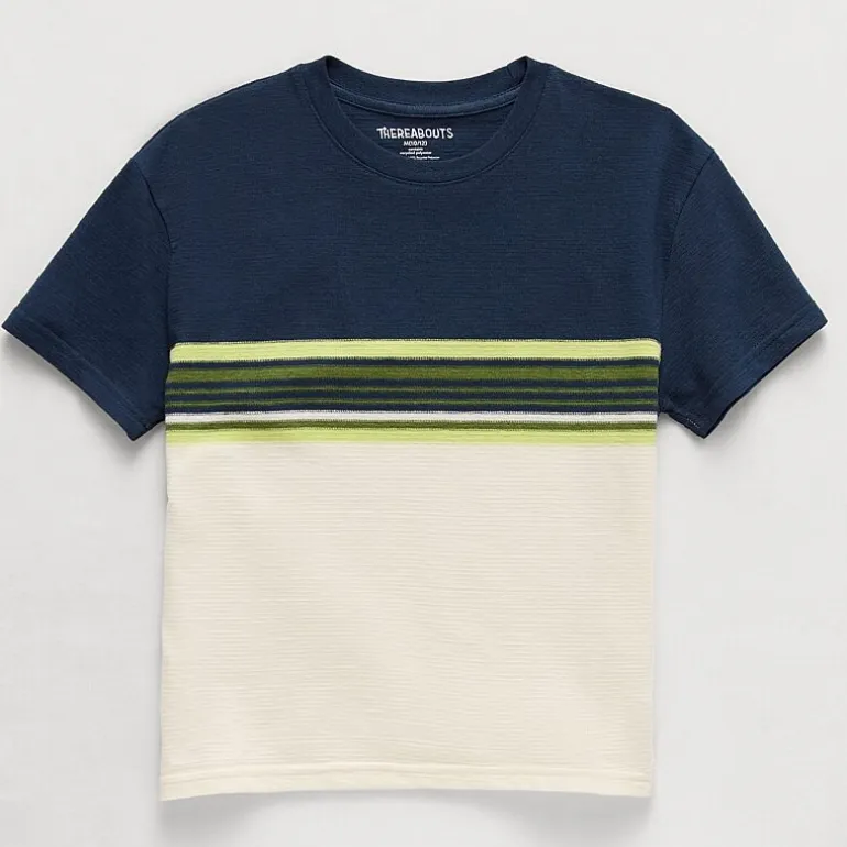Thereabouts Oversized Little & Big Kid Boys Crew Neck Short Sleeve T-Shirt
