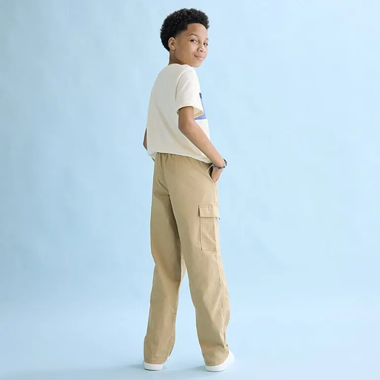 Thereabouts Pull-On Little & Big Kid Boys Drawstring Waist Straight Cargo Pant
