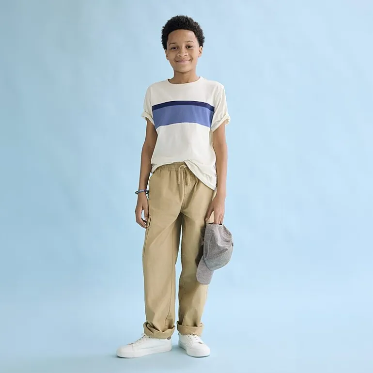 Thereabouts Pull-On Little & Big Kid Boys Drawstring Waist Straight Cargo Pant