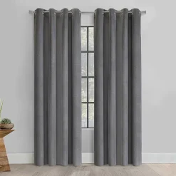 Thermaplus Duo Vice Versa Grommet Top 100% Blackout Single Curtain Panel