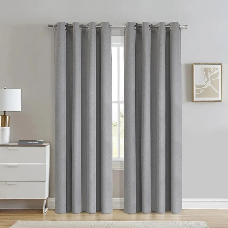 Thermaplus Duo Vice Versa Grommet Top 100% Blackout Single Curtain Panel