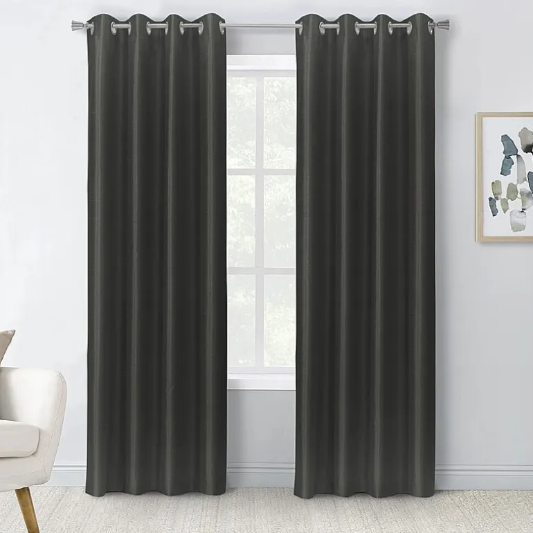 Thermaplus Glacier Grommet Top 100% Blackout Single Curtain Panel