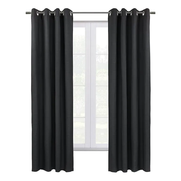 Thermaplus Shadow Grommet Top Energy Saving 100% Blackout Single Curtain Panel