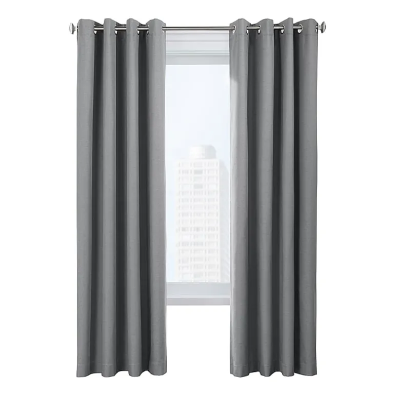 Thermaplus Ventura Grommet Top Energy Saving 100% Blackout Set of 2 Curtain Panel