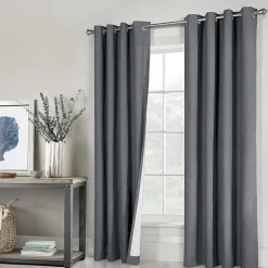 Thermaplus Ventura Grommet Top Energy Saving 100% Blackout Set of 2 Curtain Panel