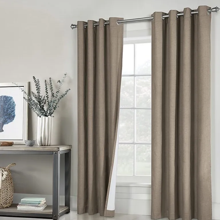 Thermaplus Ventura Grommet Top Energy Saving 100% Blackout Set of 2 Curtain Panel