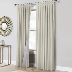 Thermaplus Ventura Tab Top Energy Saving 100% Blackout Set of 2 Curtain Panel
