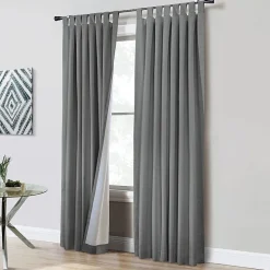 Thermaplus Ventura Tab Top Energy Saving 100% Blackout Set of 2 Curtain Panel