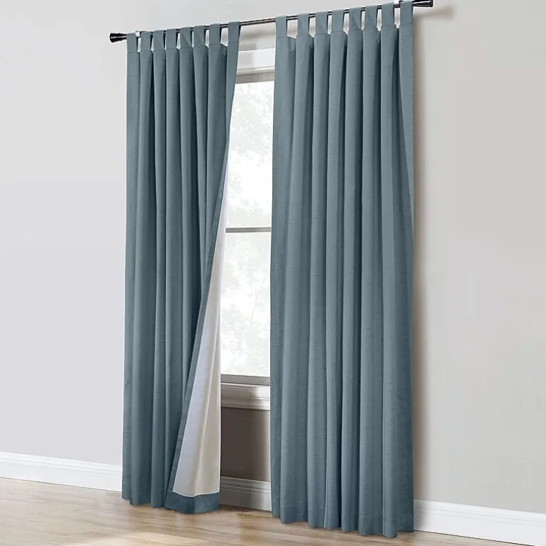 Thermaplus Ventura Tab Top Energy Saving 100% Blackout Set of 2 Curtain Panel