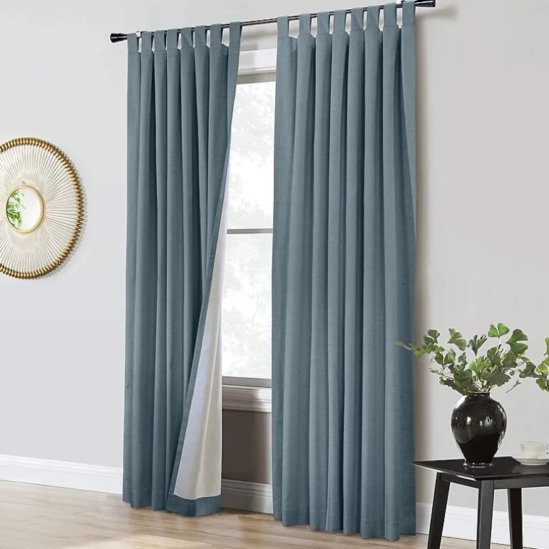 Thermaplus Ventura Tab Top Energy Saving 100% Blackout Set of 2 Curtain Panel