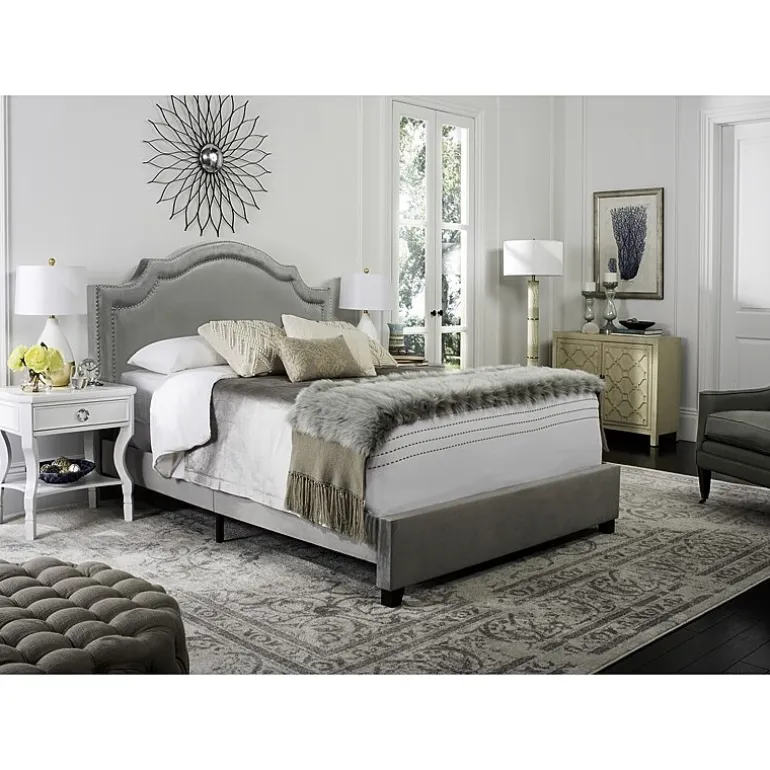 Theron Velvet Upholstered Bed