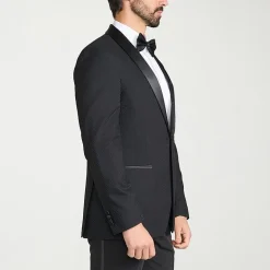 The Savile Row Co Mens Jacquard Slim Fit Sport Coat