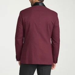 The Savile Row Co Mens Jacquard Slim Fit Sport Coat