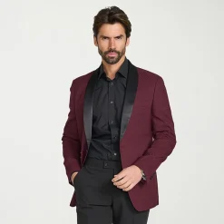 The Savile Row Co Mens Jacquard Slim Fit Sport Coat