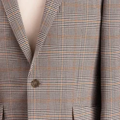 The Savile Row Co Mens Plaid Modern Fit Sport Coat