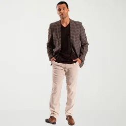 The Savile Row Co Mens Plaid Modern Fit Sport Coat
