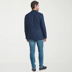 The Savile Row Co Mens Plaid Modern Fit Sport Coat