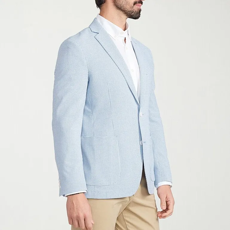 The Savile Row Co Mens Plaid Slim Fit Sport Coat