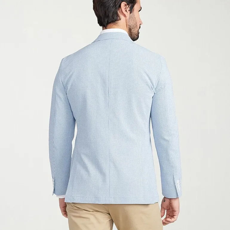 The Savile Row Co Mens Plaid Slim Fit Sport Coat