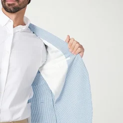 The Savile Row Co Mens Plaid Slim Fit Sport Coat