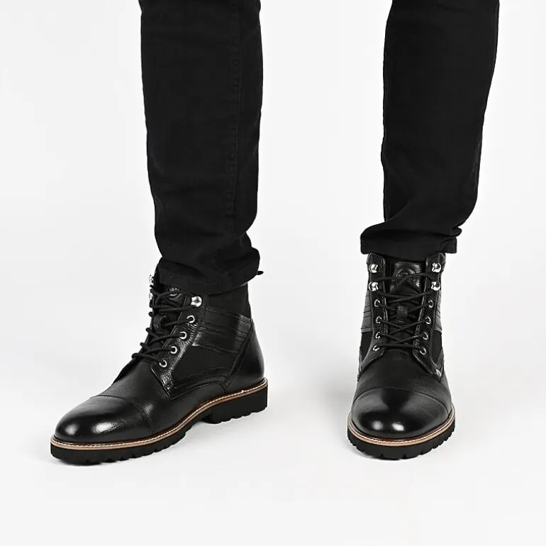 Thomas And Vine Mens Feron Flat Heel Lace Up Boots