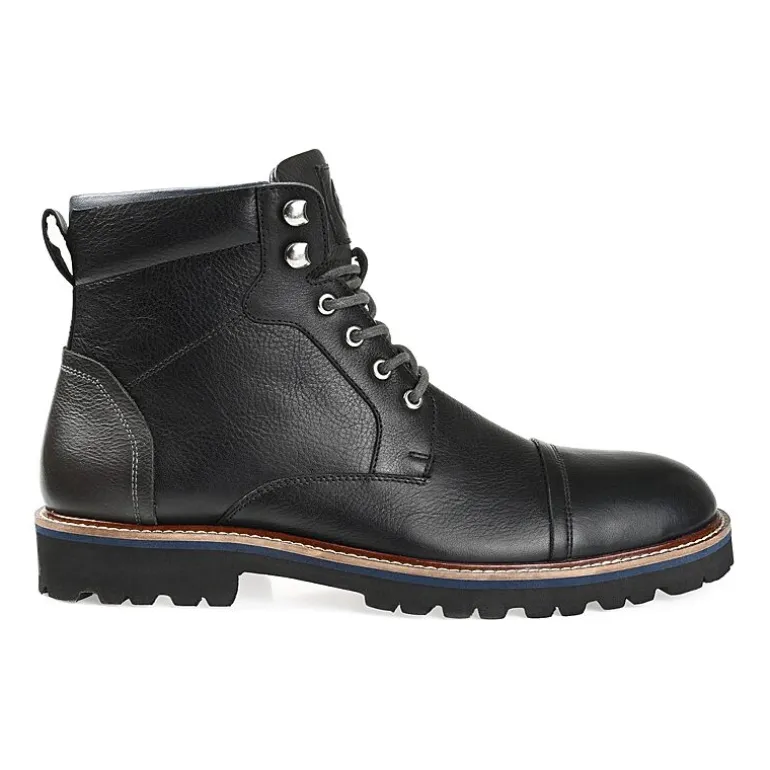 Thomas And Vine Mens Reddick Block Heel Lace-Up Boots