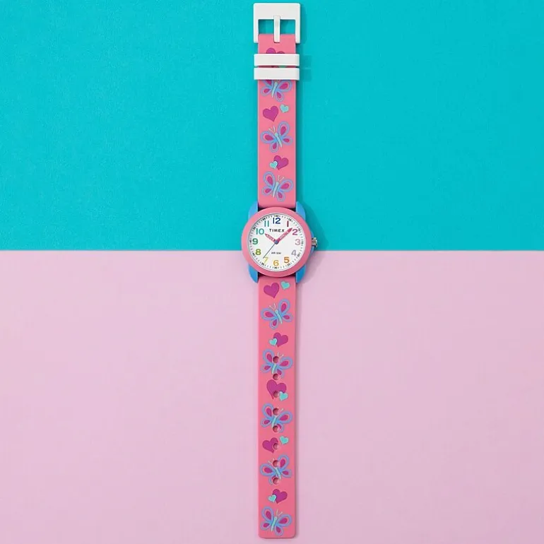 Timex Girls Pink Strap Watch Tw2y59700jt