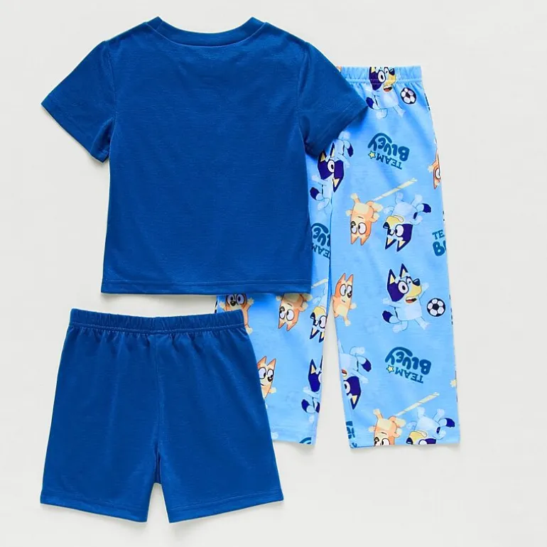 Toddler Boys Bluey Crew Neck Short Sleeve 3-pc. Pajama Set
