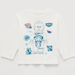 Toddler Boys Crew Neck Long Sleeve Regular Fit LEGO Graphic T-Shirt