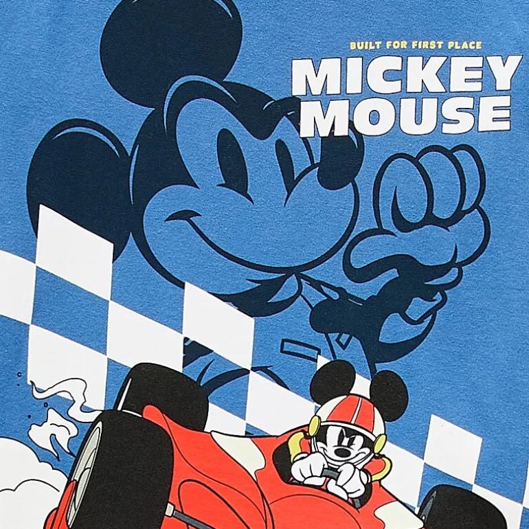 Toddler Boys Crew Neck Long Sleeve Regular Fit Mickey Mouse Graphic T-Shirt