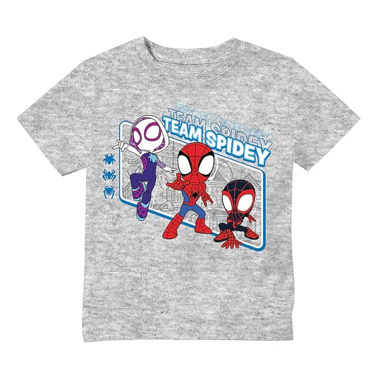 Toddler Boys Crew Neck Short Sleeve Regular Fit Marvel Spiderman Graphic T-Shirt