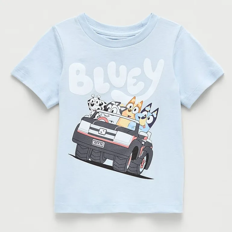 Toddler Boys Crew Neck Short Sleeve Regular Fit Bluey Graphic T-Shirt