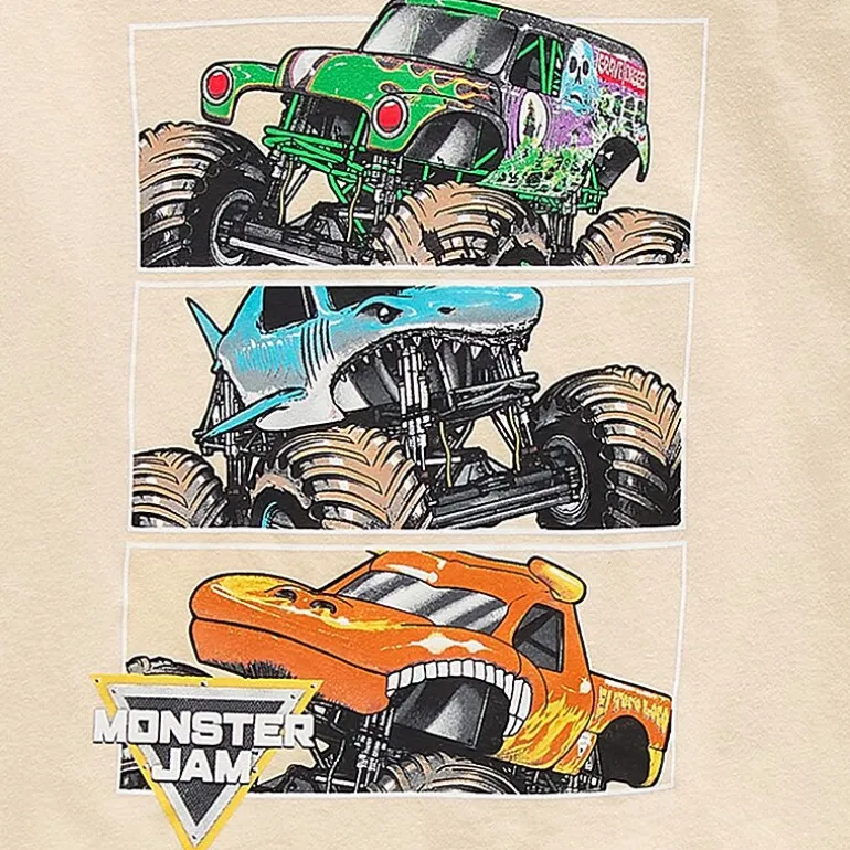 Toddler Boys Crew Neck Short Sleeve Regular Fit Monster Jam Graphic T-Shirt