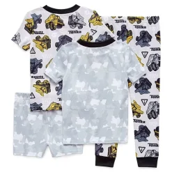 Toddler Boys Crew Neck Short Sleeve 4-pc. Pajama Set