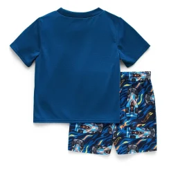 Toddler Boys Hot Wheels Crew Neck Short Sleeve 2-pc. Pajama Set