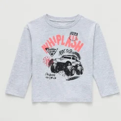 Toddler Boys Long Sleeve Regular Fit Monster Jam Graphic T-Shirt