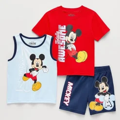 Toddler Boys Mickey Mouse 3-pc. Short Set