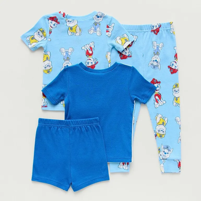 Toddler Boys Paw Patrol Crew Neck Short Sleeve 4-pc. Pajama Set