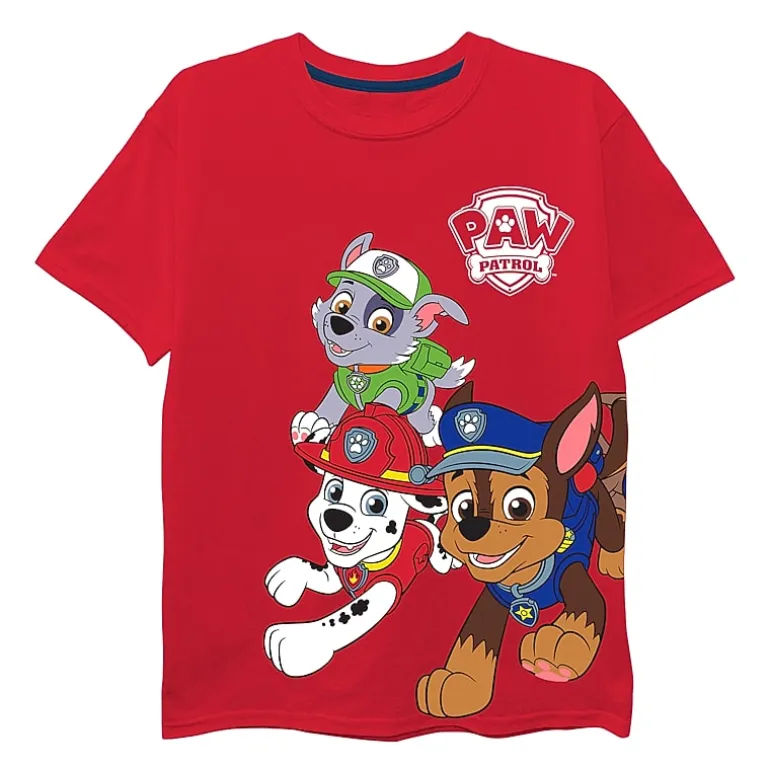 Toddler Boys Round Neck Short Sleeve Regular Fit Paw Patrol Graphic T-Shirt