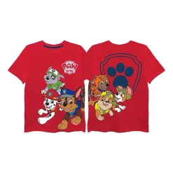 Toddler Boys Round Neck Short Sleeve Regular Fit Paw Patrol Graphic T-Shirt