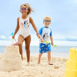 Toddler Boys UV Protection Bluey 2-pc. Rash Guard Set