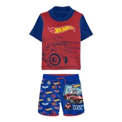 Toddler Boys UV Protection Hot Wheels 2-pc. Rash Guard Set