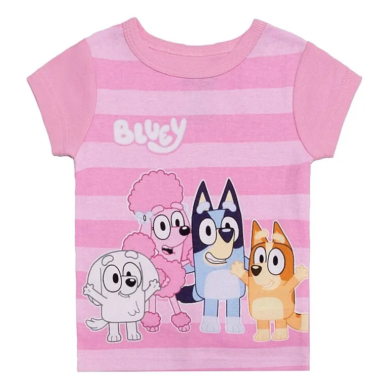 Toddler Girls Bluey Crew Neck Short Sleeve 4-pc. Pajama Set