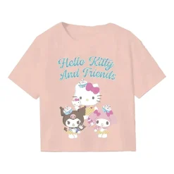 Toddler Girls Crew Neck Short Sleeve Regular Fit Hello Kitty Graphic T-Shirt
