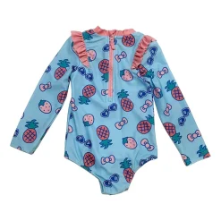 Toddler Girls Hello Kitty Long Sleeve Toddler One Piece Swimsuit
