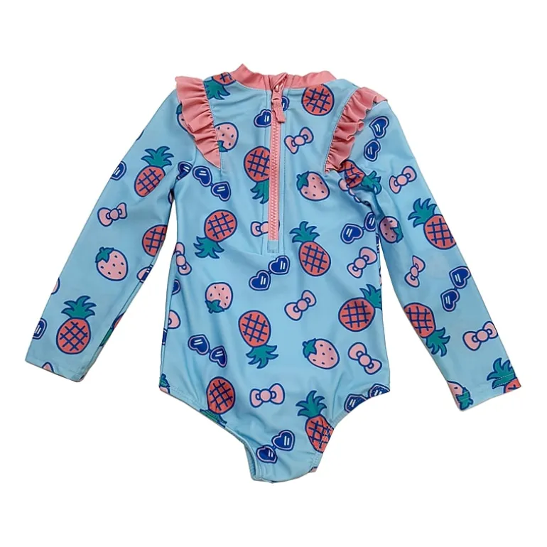 Toddler Girls Hello Kitty Long Sleeve Toddler One Piece Swimsuit