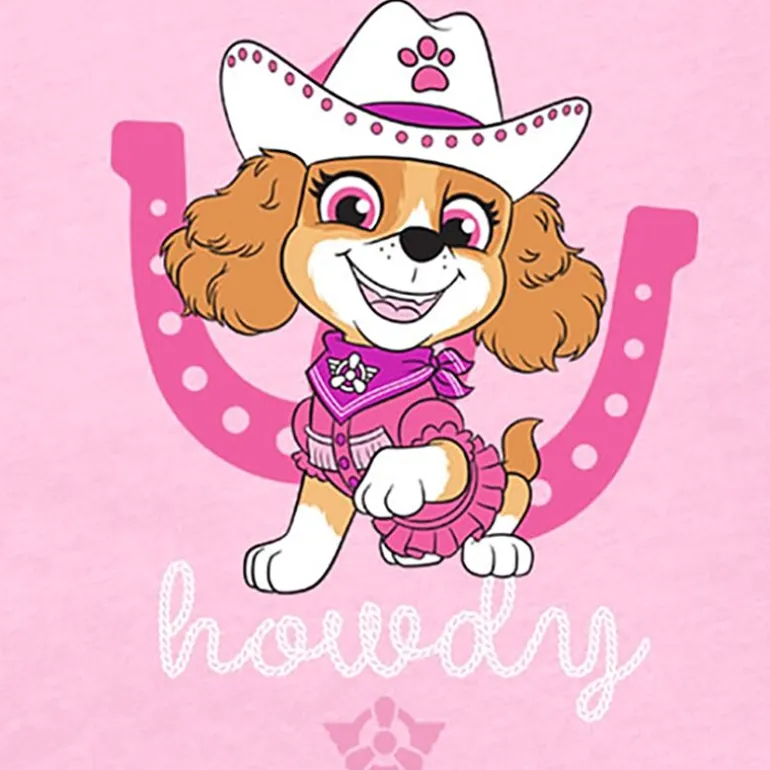 Toddler Girls Round Neck Short Sleeve Regular Fit Paw Patrol Graphic T-Shirt