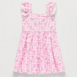 Toddler Girls Short Sleeve Ruffled Hello Kitty A-Line Dress